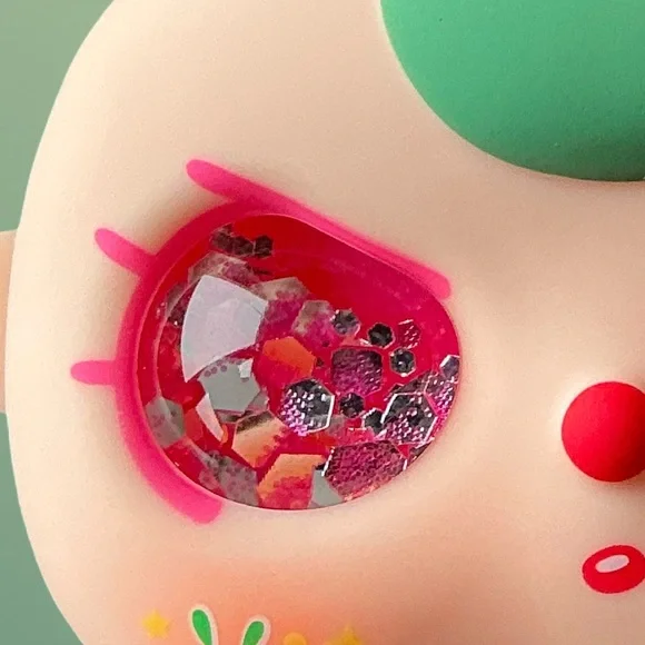 Baby Three 100% Green Hair Pink Glitter Eyes - BB3 - Picture 3 of 4